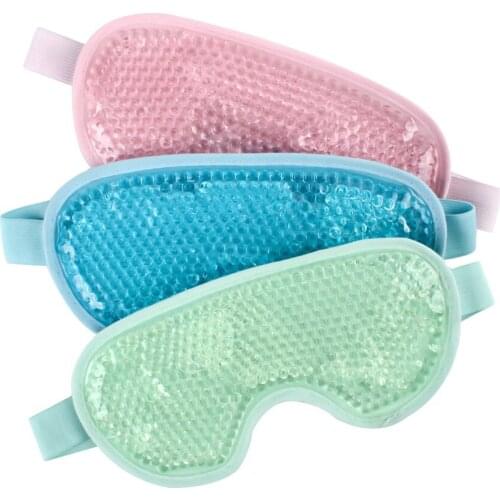Gel Beads Cooling Japanese Beauty Face Eye Cold Mask Head Pain Compressed Soothing Gel Eye Mask