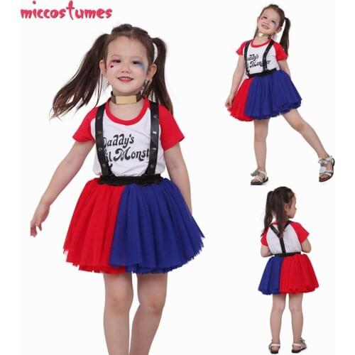 Girl Red and Blue Dress Costume for Kids