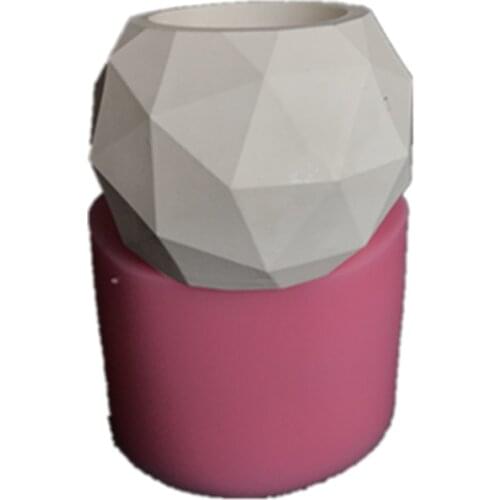 Creative Round Silicone Pen Holder Mold Desktop Decorating Concrete Flower Vase Molds Resin Craft Making Cement Planter Mould
