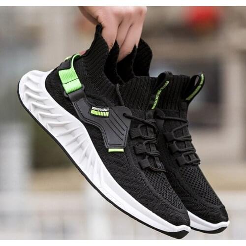 Men Casual Shoes Sneakers Summer Flying Fabric Lac-up Lightweight Comfortable Breathable Walking Male Sneakers Tenis Masculino