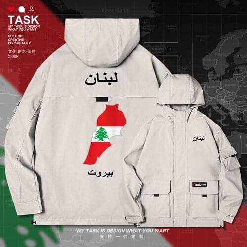 Lebanese Republic Lebanon LBN men jacket hooded map nation flag new for men fashion streetwear mens printed top clothes autumn