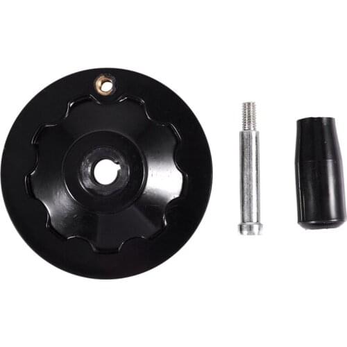 Handwheel with rotating handle, 10 x 80 mm