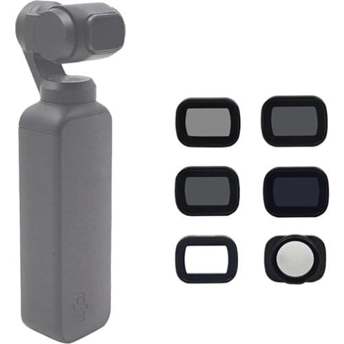 Optical Glass Filter Set ND8 ND16 ND32 ND64 CPL MCUV Neutral Density Filter for DJI OSMO Pocket / DJI Pocket 2 Gimbal Camera