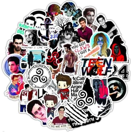 10/50pcs TV Show Teen Wolf Graffiti Stickers Car Motorcycle Travel Luggage Phone Guitar Laptop DIY Joke Decals Sticker Kids Toys