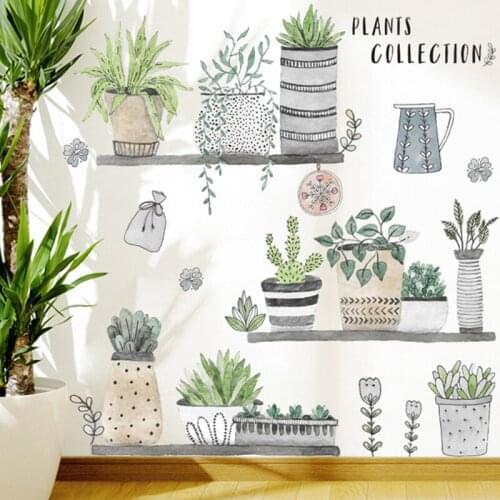 Multiple Styles Green Leaves Wall Sticker For Bedroom Living Room Dining Room Kitchen DIY Wall Decoration Door Murals Wallpaper