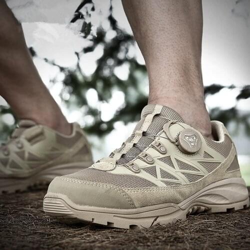 Outdoor Low Military Tactical Mens Desert Shoes Male Climbing Sports Training Hunting Waterproof Non-slip Wearproof Hiking Boots