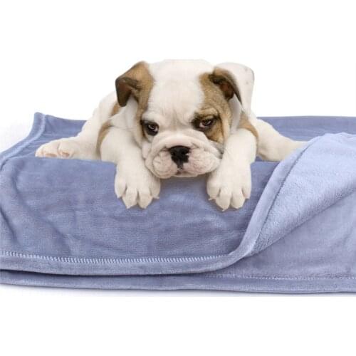 New Super Warm Solid Warm Micro Plush Fleece Dog Blanket Throw Rug Sofa Bedding Flannel Throw Blanket for Pet Bed Mat