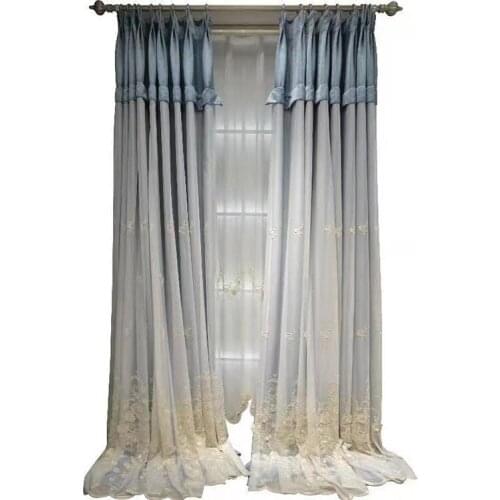 New Curtains for Living Room European Style Tulle High Shading Sheer Bedroom Door Windows Curtain Drapes Embroidery Tulle