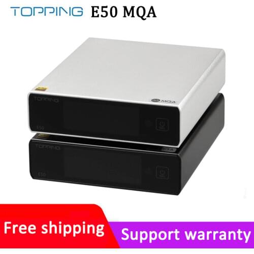 TOPPING E50 MQA Support DAC DSD256 ES9068AS XMOS XU216 Support USB/Optical/Coaxial input balanced/single-ended output with L50