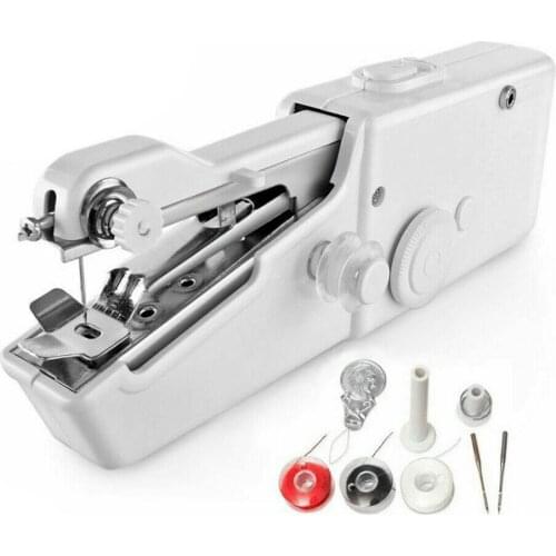 Portable Handheld Sewing Machine Mini Stitch Sew Needlework Cordless Clothes Fabrics Electric Sewing Machine
