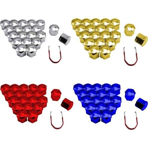 Car Styling 20Pcs ABS Car Trim Tyre Wheel Nut Screw Bolt Protection Caps 19mm Wheel Nut Anti-Rust Covers Auto Parts Universal