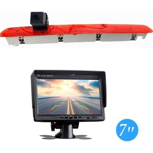 Misayaee HD 720P Brake Light Camera Stop lights + 7'' Monitor for Transporter T6 Caravelle/Multivan 2016-2019 one lift door