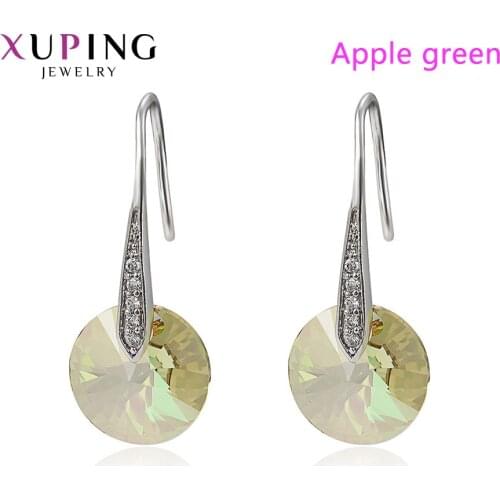 Xuping Jewelry Newest Charms Styles Round Crystals Earrings for Ladies 97620