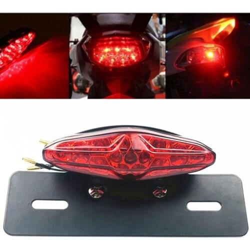 Motorcycle ATV LED Rear Running Light Taillight Light Driving Fender Brake License Plate Light Lamp Universal