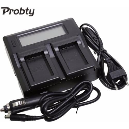 PROBTY NP-FW50 NP FW50 LCD Dual Battery Charger 2-Channel Charger for Sony A5000 A5100 A6000 A7R NEX6 5T 5R 5N Camera