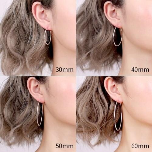 925 Sterling Silver Small Circle Earrings with Elegant Simple Ear Stud Ear Pendant Ear Stud for Men and Women