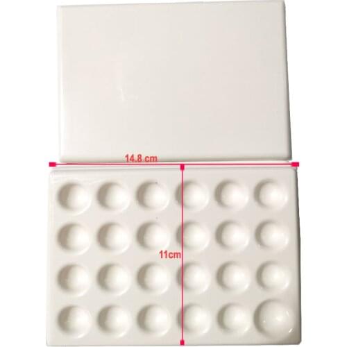 1PC Dental Lab Mixing Watering Plate Wet Tray 24 pits plastic plate with plastic cover for glazing work in dental lab