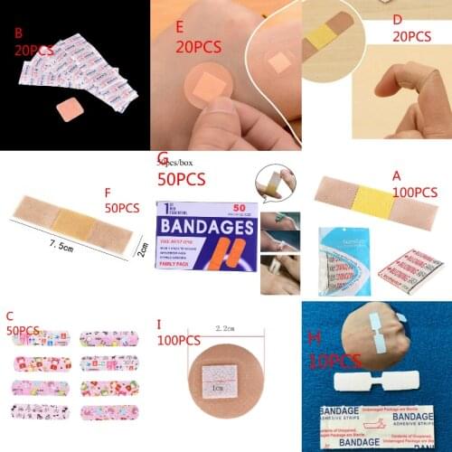 10/20/50/100pcs Waterproof Bandages First Aid Hemostasis Band-Aid Stickers Cute Cartoon Medical Plaster Wound Patches Emergency