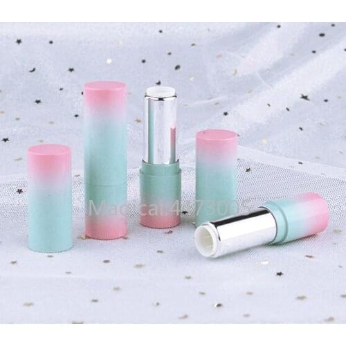 3.5ml 10/30/50pcs Gradient Pink Blue Round 12.1mm Empty Lipstick Tube Lip Balm Container Shell Packaging Cosmetics Refillable