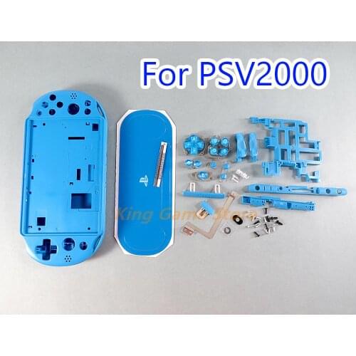 3sets/lot Full Housing Shell Cover For PSV2000 PSV 2000 Front Faceplate Case with Buttons Kit for PSVITA 2000 Slim Console