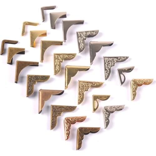 50pcs Silver/Golden/Bronze Photo Corner Protectors Albums Menus Metal Corners For Books Folders Scrapbooking Decor Crafts