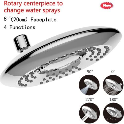 ABS full electroplating oxygen water saving pressurized waterfall stop water shower head