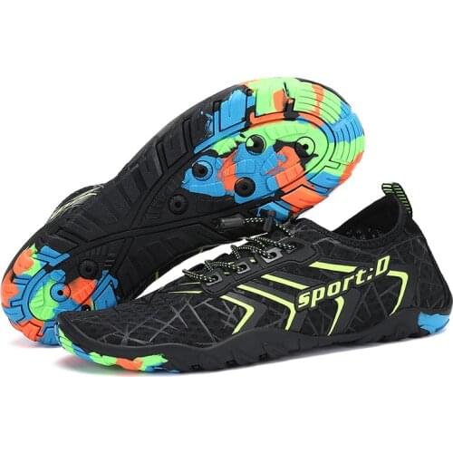 Upstream Aqua Shoes Men Antiskid Beach Sandals Women Quick Dry Swimming Shoes Breathable Water Sport Sneakers for Gym Exercise