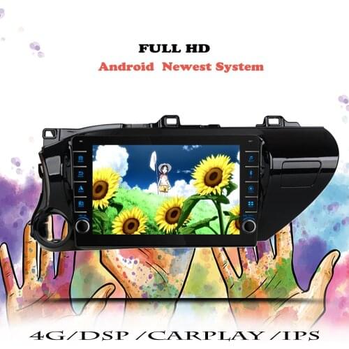 Android 10 Car Radio Player For Toyota Hilux 2016 2017 2018 2019 2020 2021 Multimedia Player Navigation GPS 2 din DVD Head Unit