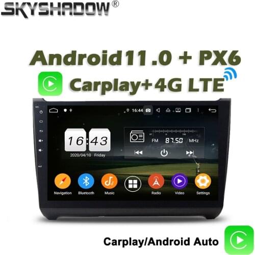 Wireless Carplay PX6 Car DVD Player Android 10.0 4GB+64GB GPS RDS Radio wifi Bluetooth 5.0 For VW POLO 2012 2013 2014 2015 2016