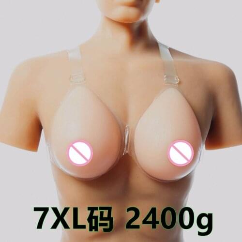 Free shipping 2400g/pair F Cup pure natural silicone breast nipple artificial breast forms for mastectomy fake bust transgender