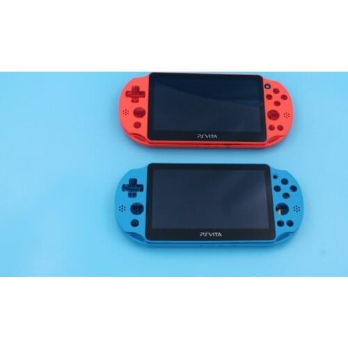 Free Shipping Blue/Red/Black LCD Screen Display + Back Cover Housing Shell Replacement for PS Vita PSVITA PSV 2000