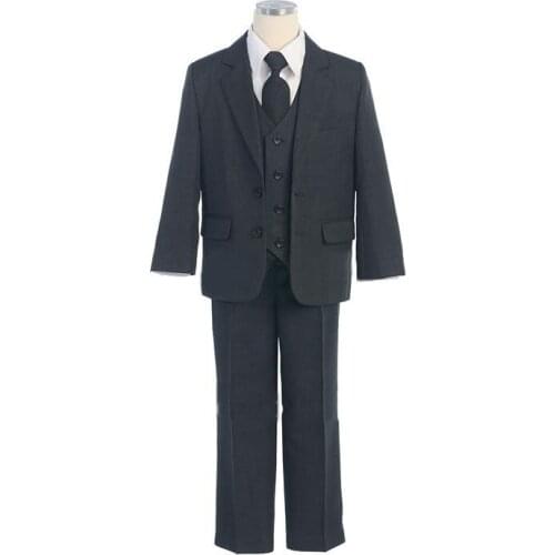 Free shipping/Custom Design Size and Color Kid Suit Children Wedding Boys Attire(Jacket+Pants+Tie+Waistcoat) 145