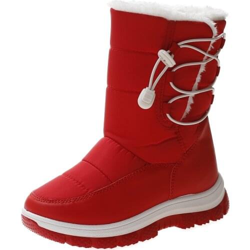 Kids Snow Boots 2021 winter boots girls cotton shoes 3-12 boys children thickened velvet non-slip short boots