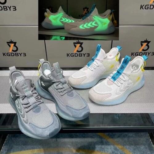 European and American fashion leisure men leather sports running shoes breathable shoes KGDB Y3 shoes reflective shoes men