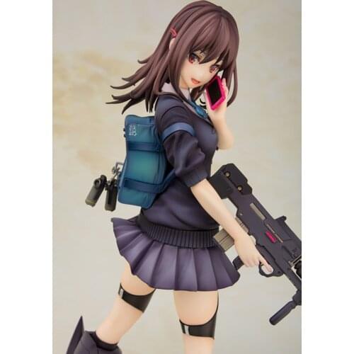 GK resin white model armed female bionic high school girl white model figure