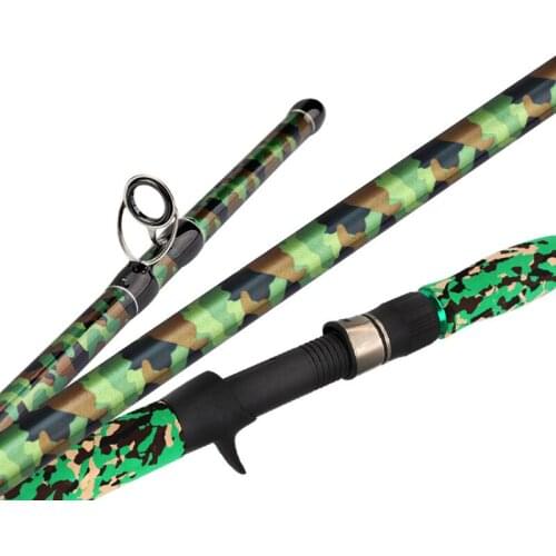 Fashion Camouflage Super Hard Carbon Fiber Telescopic Fishing Rod Stream Seapole Power Fishing Spinning Hand Rod 2.1/2.4m