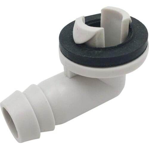 Air Conditioner Ac Drain Hose Connector Elbow Fitting with Rubber Ring for Mini-Split Units and Window Ac Unit 3/5 Inch(15Mm)