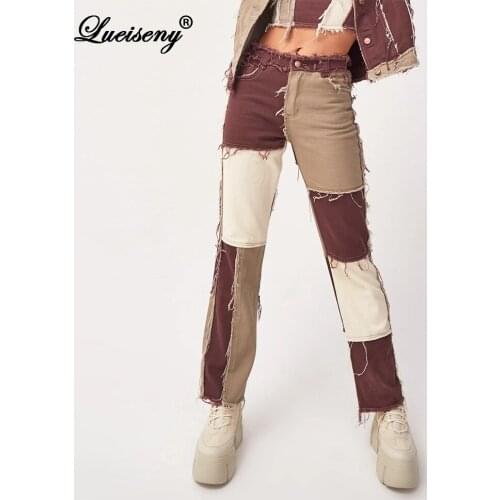 LUEISENY Women's Straight Jeans