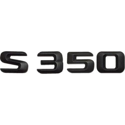 Matt Black " S 350 " Car Trunk Rear Letters Words Number Badge Emblem Decal Sticker for Mercedes-Benz S Class S350