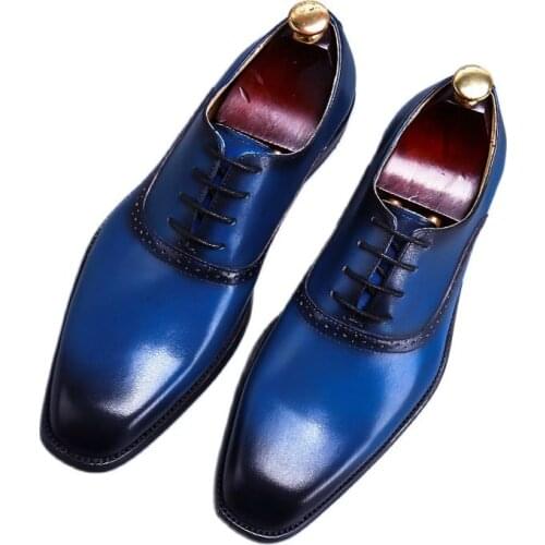 20615 Mens Business Casual Shoes Genuine Leather Shoes Soft Bottom Non-Slip Breathable Leather Shoes Brushed Cowhide Shoes