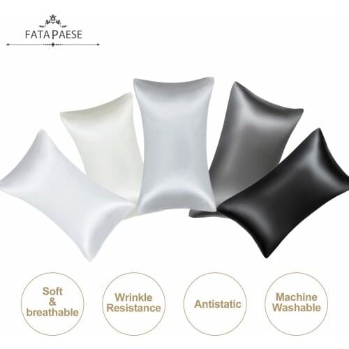 Solid 12 Colors Silky Satin Pillow Cover Envelope Design Feellingless High Quality Pillowcase Silky Pillow Case