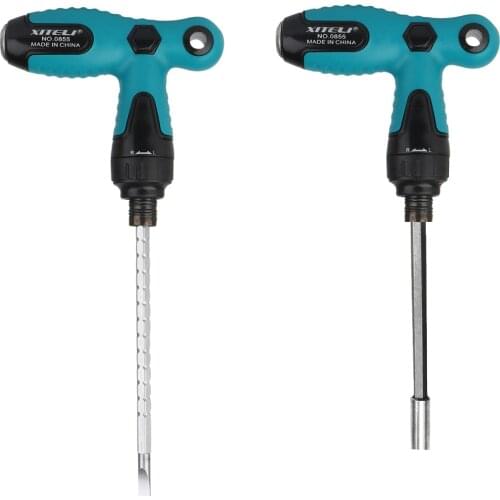 New arrival Manual T-type ratchet screwdriver quick bolt driver batch 6.35mm can rotate forward reverse