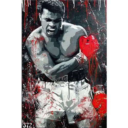 Muhammad Ali Poster Full Square/round Drill 5D Diy Diamond Painting Boxer Inspirational 3D Diamond Embroidery Cross Stitch Home