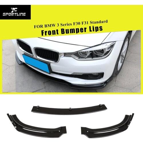 Front Bumper Lip Splitters Spoiler for BMW 3 Series F30 F31 Standard 2013 - 2018 ABS Carbon Fiber Look / Glossy Black
