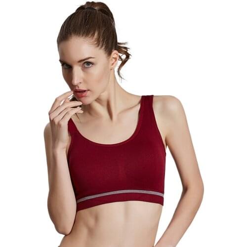 Sanderala Professional Sportswear Bra Top Athletic Running Sports-Bra Gym Fitness Bra for Women Seamless Padded Vest Tanks