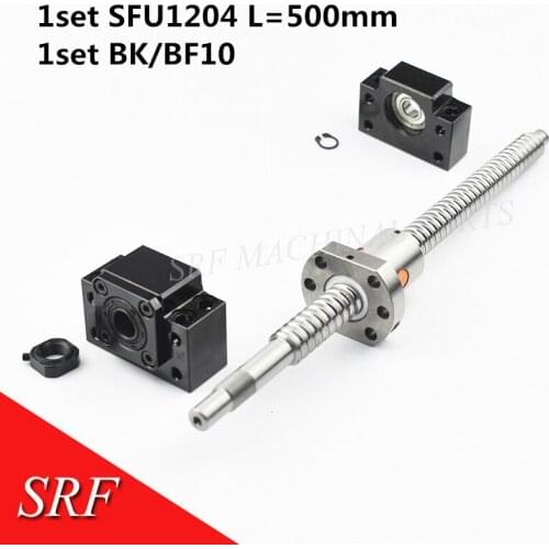 Ball Screw SFU1204 Roller Ballscrew L=500mm with ballnut BK/BF10 end support
