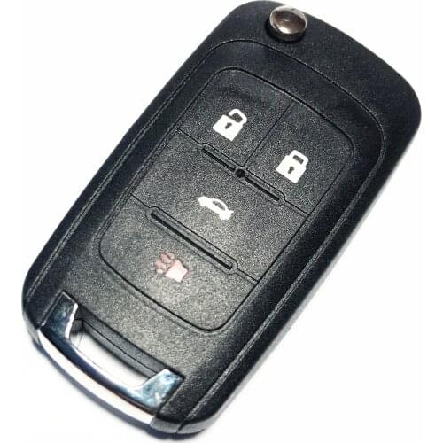 Flip Folding Remote case For Chevrolet Cruze Malibu Camaro Sonic Equinox Volt Spark 4 Button HU100 Blade Key Shell