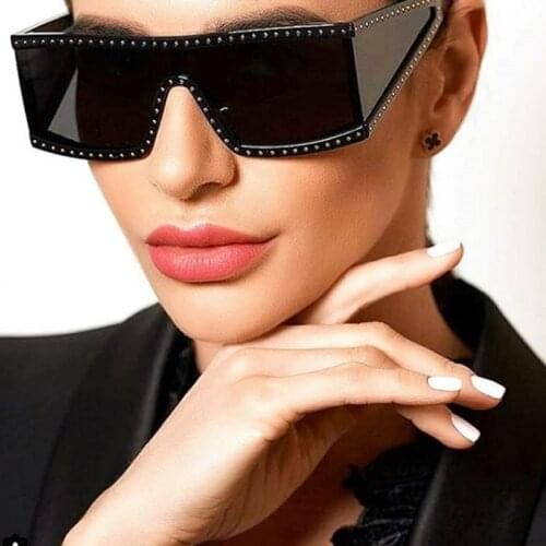 Oversized Sunglasses for Women Men Luxury Retro Brand Designer Vintage Punk Sun Glasses Female Male Big Frame Black Eyewear