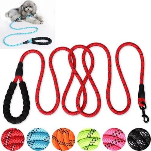 Reflective Durable Large Dog Leash Training Running Rope Medium Big Dog Collar Leashes Strong Lead Rope for Labrador Rottweiler