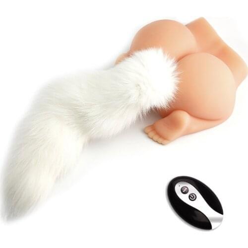 Vibrator Fox Tail Dildo Anal Plug Remote Control Anus Dilator For Women Adult Cosplay Accessories Butt Sexy Erotic Games Couples